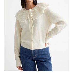 Statement Collar Knit Cardigan
